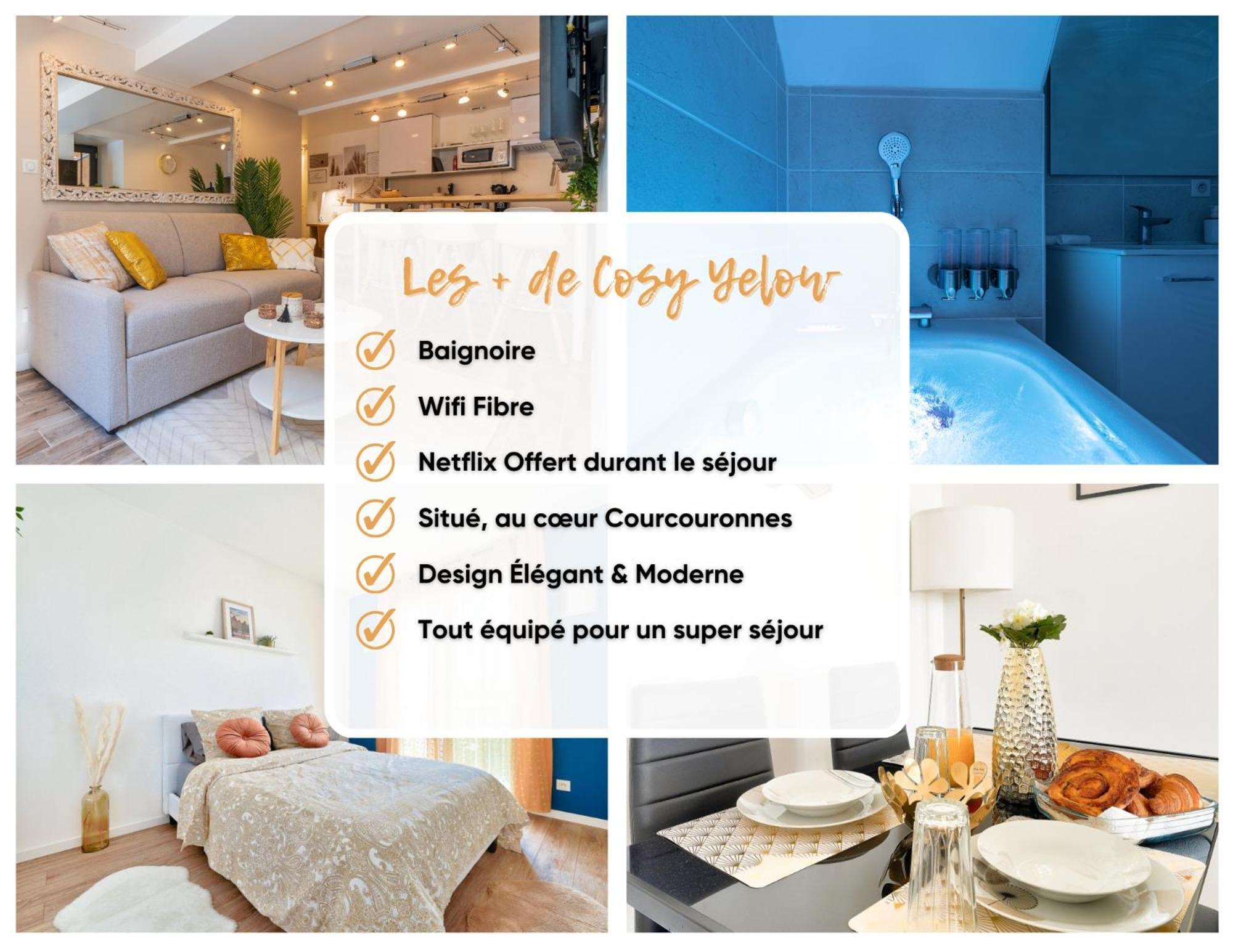 Le Cosy Yellow Appartement Lumineux A 5 Min De La Gare D'Evry Avec Parking Gratuit Courcouronnes ภายนอก รูปภาพ