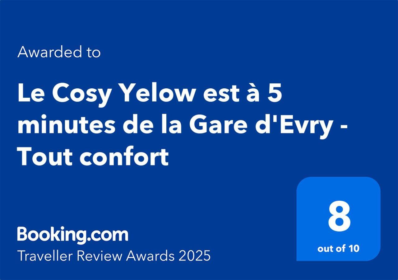Le Cosy Yellow Appartement Lumineux A 5 Min De La Gare D'Evry Avec Parking Gratuit Courcouronnes ภายนอก รูปภาพ